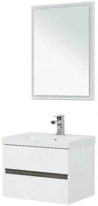 Комплект мебели для ванной Aquanet Беркли 60 258905 подвесной Белый Дуб рошелье