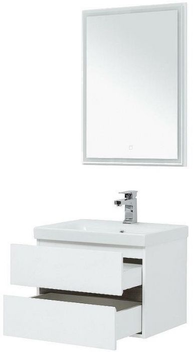 Комплект мебели для ванной Aquanet Беркли 60 258905 подвесной Белый Дуб рошелье