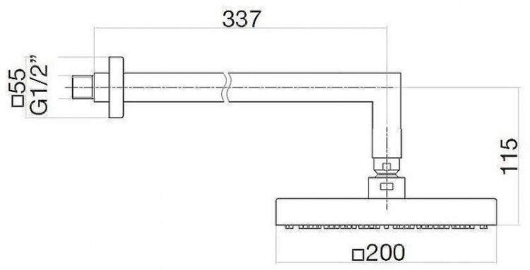 Верхний душ Webert AC0840560 Черный Верхний душ Webert AC0840560 Черный