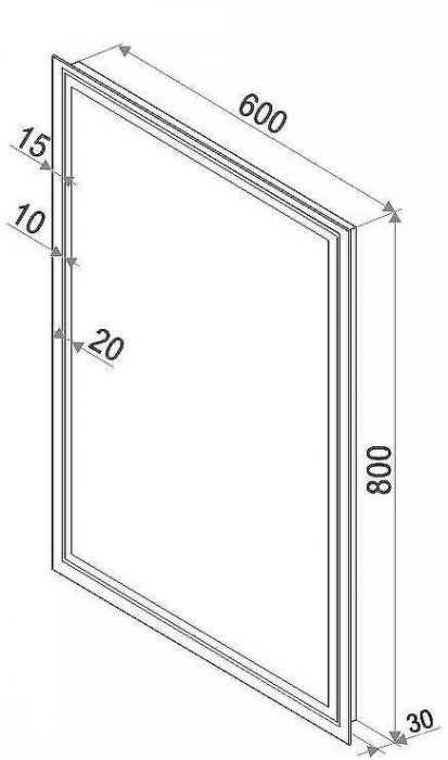 Зеркало Art&Max Monza AM-Mon-600-800-DS-F с подсветкой с сенсорным выключателем