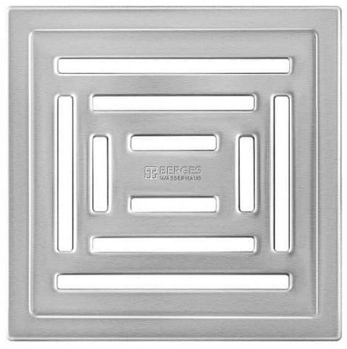 Душевой трап Berges Zentrum Uno 150x150 090472 с решеткой Хром матовый