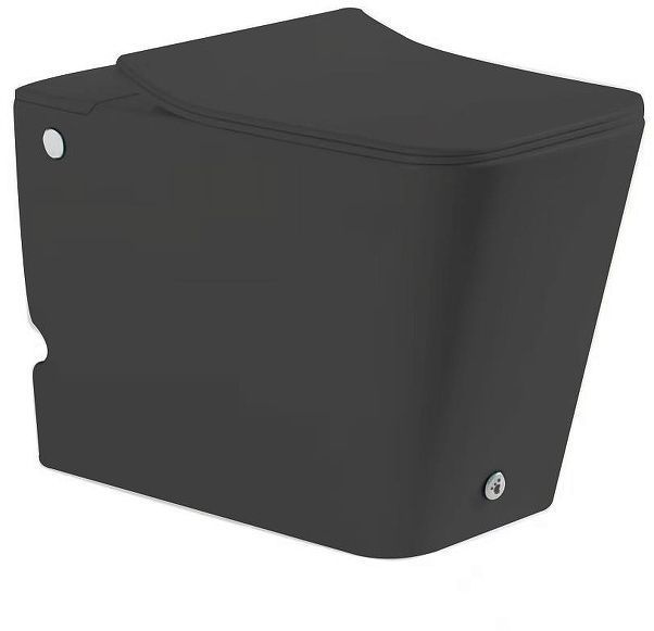 Унитаз SantiLine SL-5033MB приставной цвет Черный матовый с сиденьем Микролифт