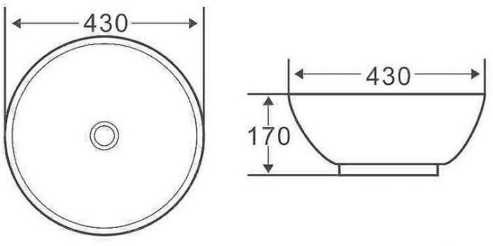 Раковина-чаша BelBagno 43 BB1077 Белая