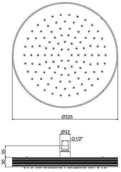 Верхний душ Fima Carlo Frattini Park Lane F1140/2SN цвет Никель брашированный