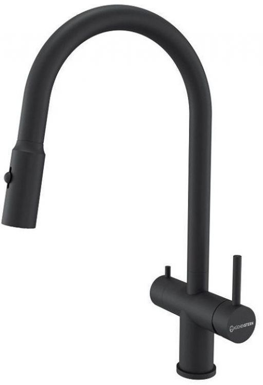 Смеситель для кухни KUCHENSTERN BRUNN-FS 751BL80 цвет Черный матовый